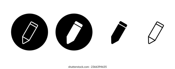 Pencil icon set illustration. pen sign and symbol. edit icon vector