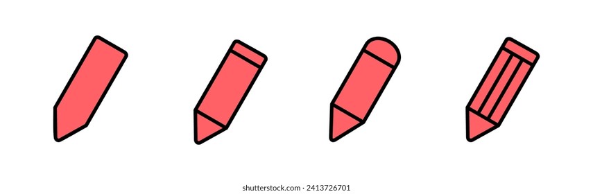 Pencil icon set illustration. pen sign and symbol. edit icon vector