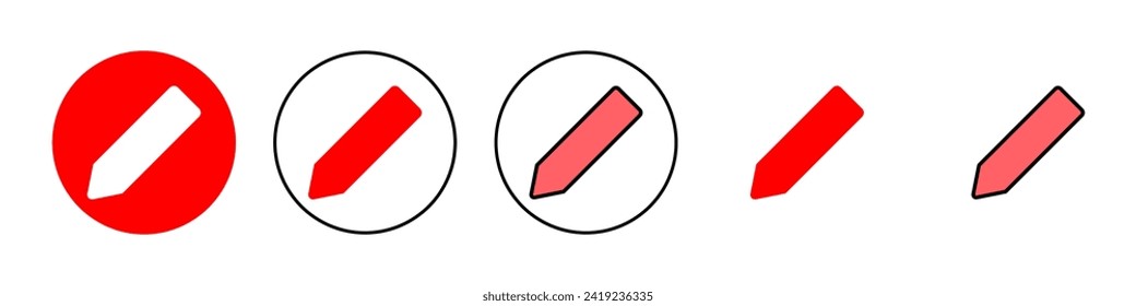 Pencil icon set illustration. pen sign and symbol. edit icon vector