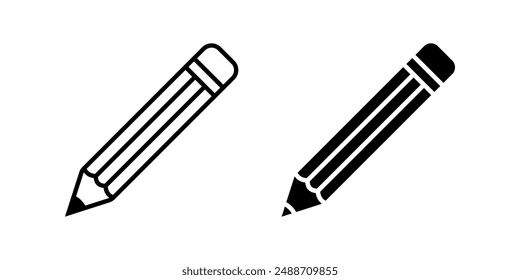 Pencil icon set. for mobile concept and web design. vector illustration on white background