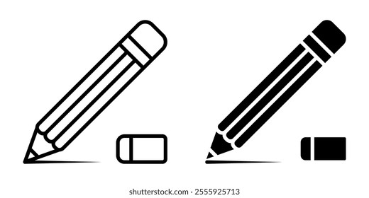 Pencil icon set. for mobile concept and web design. vector illustration