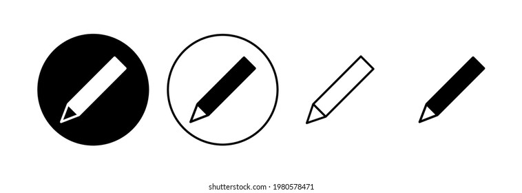 Pencil icon set. pen symbol. edit icon vector