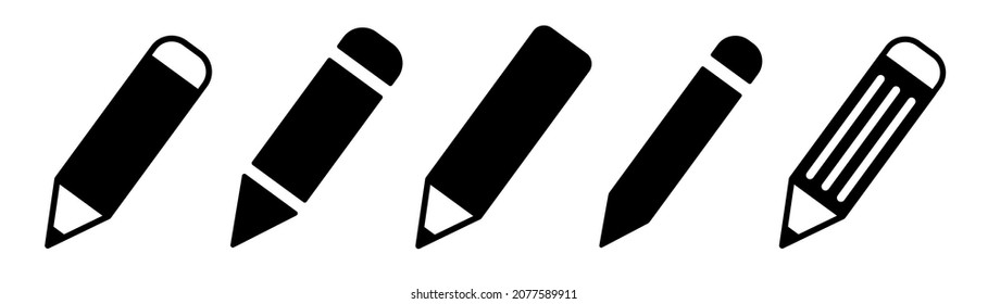 Pencil icon set. Pen icon. Symbol set pen. Edit icon vector. Vector illustration.