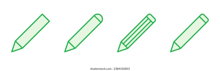 Pencil icon set. pen symbol. edit icon vector