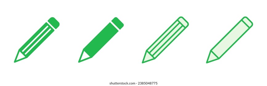 Pencil icon set. pen symbol. edit icon vector