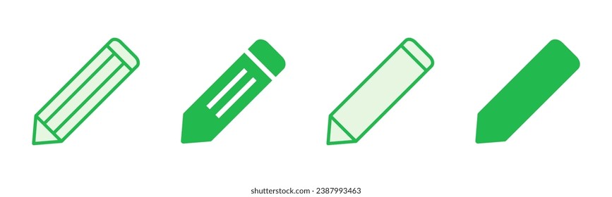 Juego de iconos de lápiz. símbolo del lápiz. vector de icono de edición