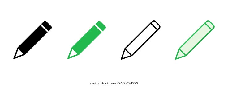 Pencil icon set. pen symbol. edit icon vector