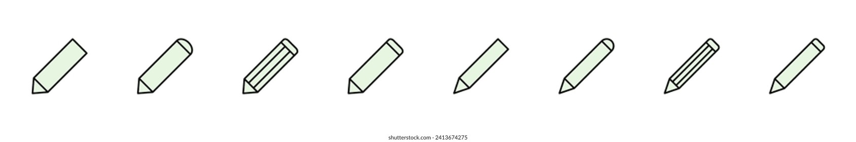 Pencil icon set. pen symbol. edit icon vector