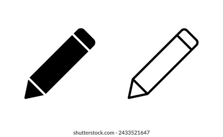 Pencil icon set. pen symbol. edit icon vector