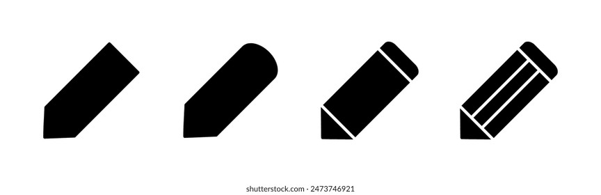 Pencil icon set. pen symbol. edit icon vector