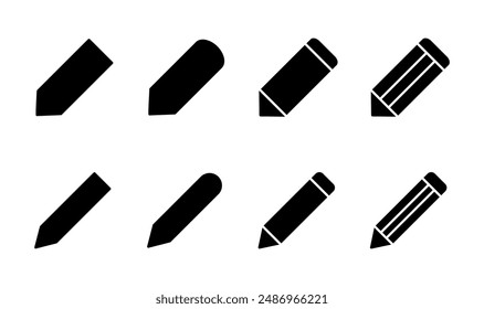 Pencil icon set. pen symbol. edit icon vector
