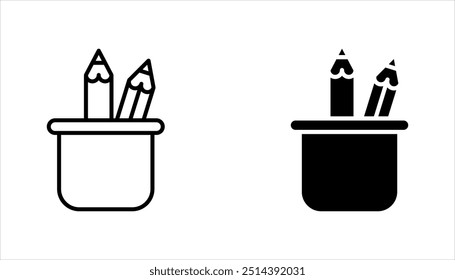 Pencil icon set Perfect for Writing and Educational Themes vector illustration on white background
