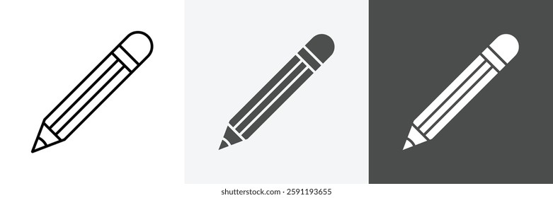 Pencil icon set vector art