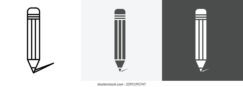 Pencil icon set vector art