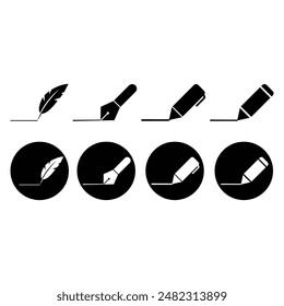 Pencil Icon Set Vector Design.
