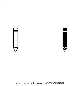 pencil icon set, vector illustration 