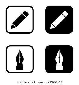 Pencil icon set . Vector illustration