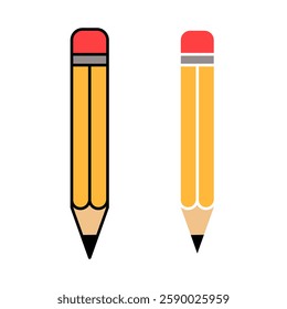 Pencil Icon Set. Pencil Vector Icon in line style design. Pencil Symbol. Vector illustration.