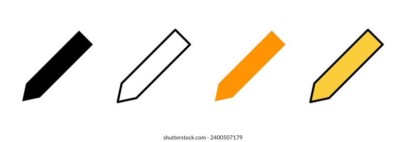 Pencil icon set vector. pen sign and symbol. edit icon vector
