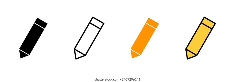 Vector de conjunto de iconos de lápiz. signo de lápiz y símbolo. vector de icono de edición