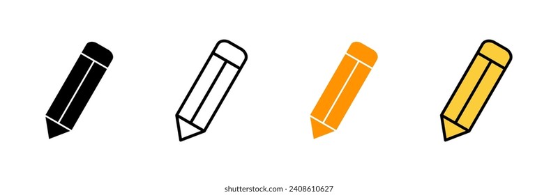 Pencil icon set vector. pen sign and symbol. edit icon vector