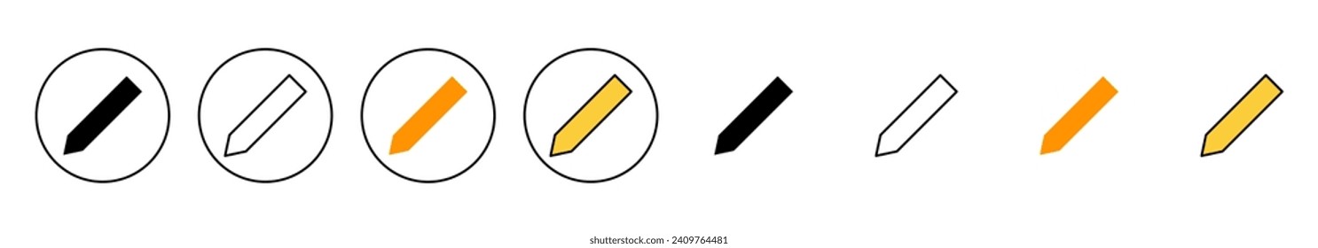 Pencil icon set vector. pen sign and symbol. edit icon vector