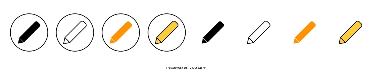 Pencil icon set vector. pen sign and symbol. edit icon vector