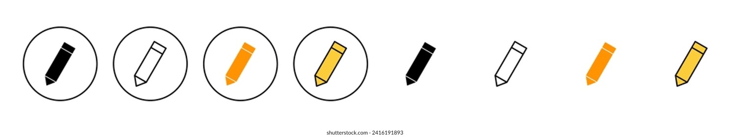 Pencil icon set vector. pen sign and symbol. edit icon vector