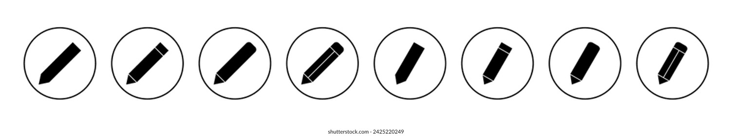 Pencil icon set vector. pen sign and symbol. edit icon vector