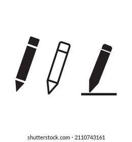 pencil icon set vector symbol illustration