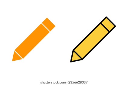 Juego de iconos de lápiz para aplicaciones web y móviles. signo de lápiz y símbolo. vector de icono de edición