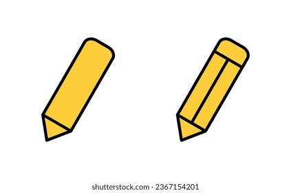 Pencil icon set for web and mobile app. pen sign and symbol. edit icon vector