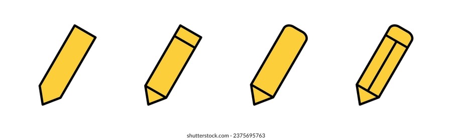 Pencil icon set for web and mobile app. pen sign and symbol. edit icon vector