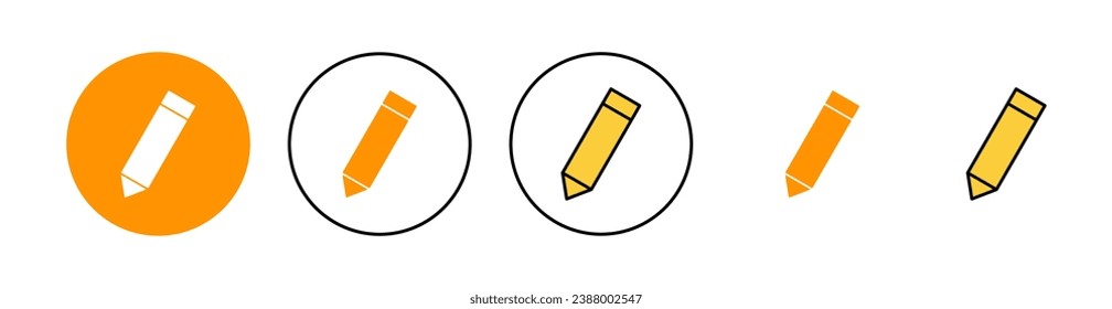 Pencil icon set for web and mobile app. pen sign and symbol. edit icon vector