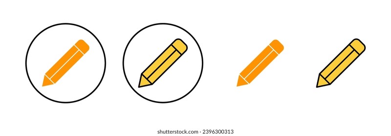 Pencil icon set for web and mobile app. pen sign and symbol. edit icon vector