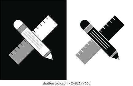 Pencil icon set,with white background.