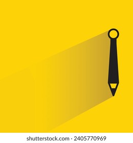 pencil icon with shadow on yellow background
