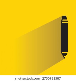 pencil icon with shadow on yellow background