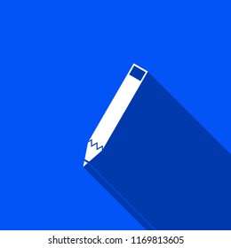 Pencil icon with shadow , vector sign design