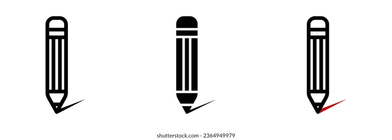 Pencil icon. sign for mobile concept and web design. vector illustration