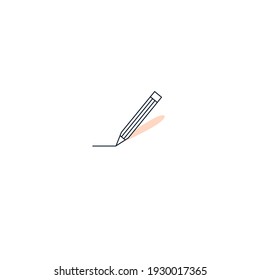 Pencil icon sign, object symbol, vector illustration