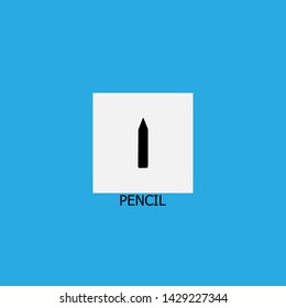pencil icon sign signifier vector