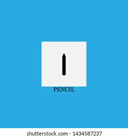 pencil icon sign signifier vector