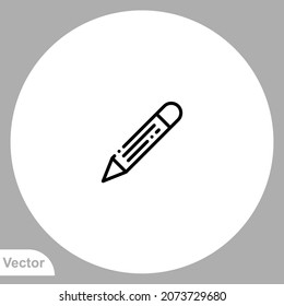 Pencil icon sign vector,Symbol, logo illustration for web and mobile