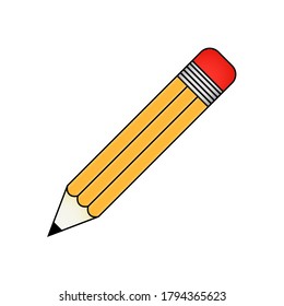 Vector Pencil Iconschool Symboleducation Illustrationdrawing ...