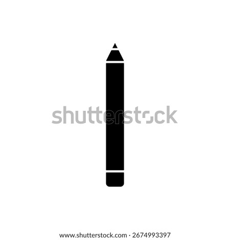 pencil icon silhouette. pencil vector illustration