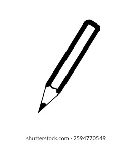 Pencil icon silhouette vector icon sign symbol illustration design.