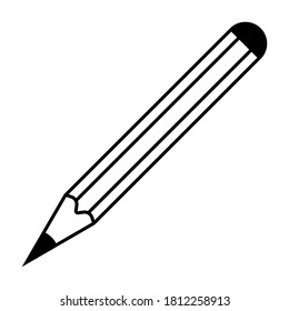 Pencil icon simple design, vector pencil icon sign taking notes and writing on paper