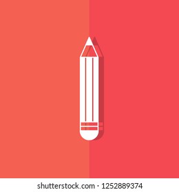 Pencil icon. simple flat design. tool art symbol. vector editable.