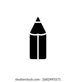 Icono del lápiz, estilo plano simple, Ilustración vectorial del símbolo del logotipo del pictograma, aislado en blanco para el App móvil